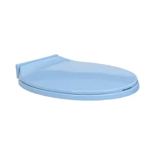 Toilettensitz Mit Absenkautomatik Blau Oval Vidaxl