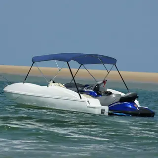 VidaXL 3-Bow Bimini Top Blau 183x180x137 Cm