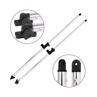 VidaXL Biminitop Steunpalen 2 St Aluminium