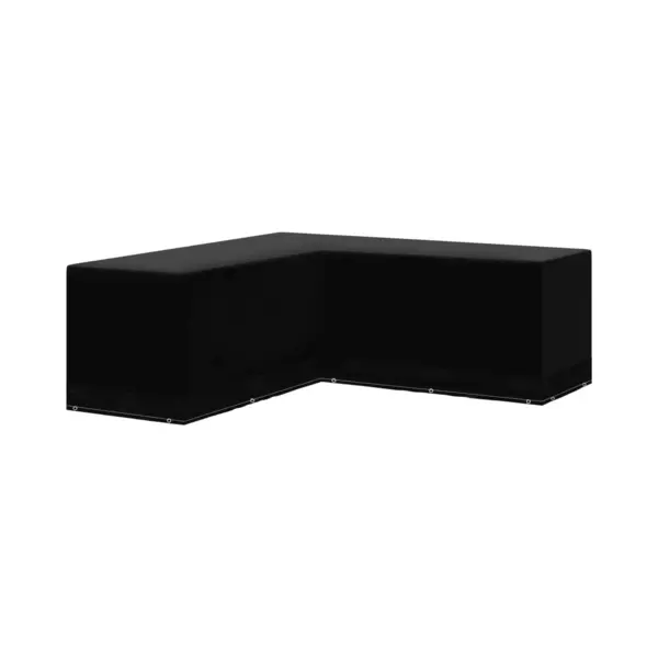 VidaXL Black Garden Furniture Cover - Durable Polyethylene Material, Tear-, Uv And Water- - Perfect For Rattan Sets, Benches, Tables, 250x90x90 Cm thumbnail