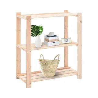 VidaXL Opbergrekken 3-laags 2 St 80x38x90 Cm Massief Grenenhout 150 Kg