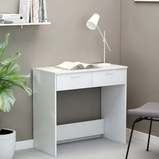 VidaXL Bureau Bois D'ingénierie Blanc 80x40x75 Cm