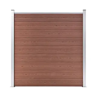 Vidaxl - Wpc Zaun-set 10 Quadrate + 1 Schräge 1830x186 Cm Braun