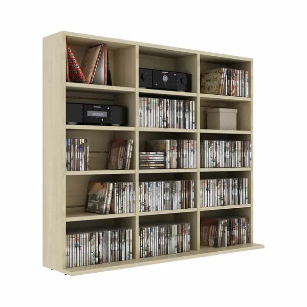 VidaXL Wandregale Armoire à Cd Bois D’ingénierie Marron 102x23x89, 5 Cm thumbnail