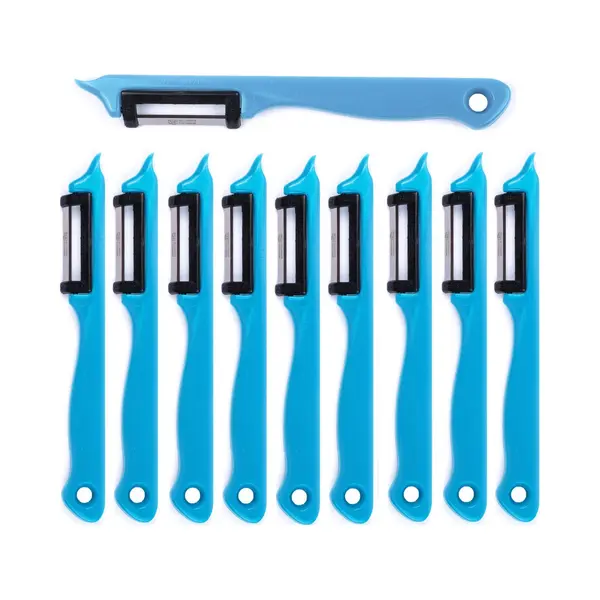 Solingen Dunschiller Enkel Mes – Voor Fruit- En Groenteschiller – Kunststof – Blauw – 10 Stuks thumbnail