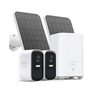 Eufy, Zonnepanelen, 2x Zonnepaneel + 2C Beveiligingsset Incl.2 Camera's - Bundel (2.60 W)