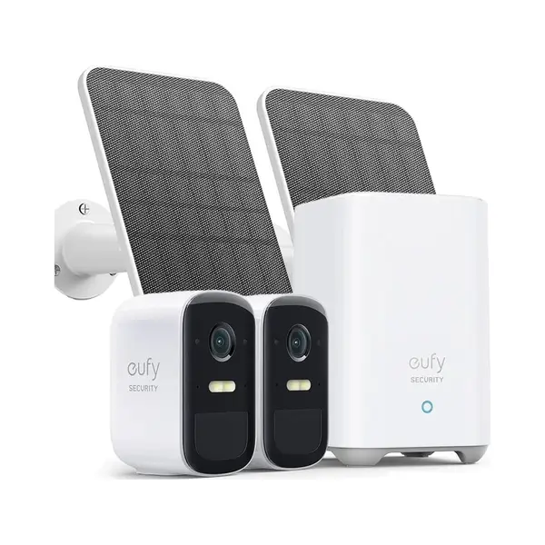 Eufy, Zonnepanelen, 2x Zonnepaneel + 2C Beveiligingsset Incl.2 Camera's - Bundel (2.60 W) thumbnail