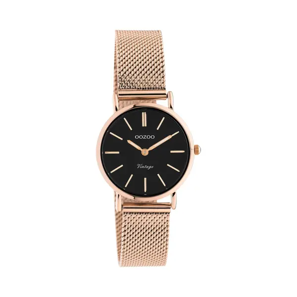Oozoo Vintage Damen Uhr - Armbanduhr Damen Mit 14mm Mesh Armband - Analog Damenuhr In Rund C20234 thumbnail