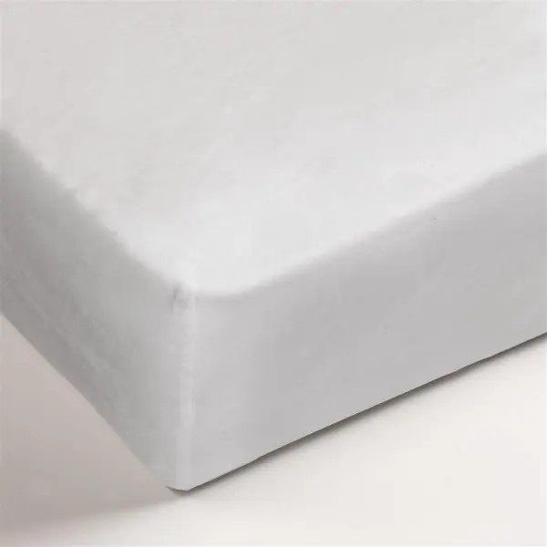 Ambiante - Polyester - Molton - Hoeslaken - Lits-jumeaux - 160x200/210 Cm - Wit thumbnail