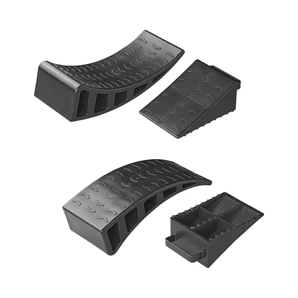 ProPlus Oprijblok Rond Met Keg - Oprijplaat - Stoeprand Oprit - 37 X 15 X 10 Cm - Oprijbrug Voor Nivellering - Leveler - Stabiliteit En Veiligheid - thumbnail