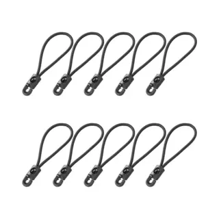 ProPlus Elastische Lussen - Kunststof Haak - Ø 22 X 200 Mm - Set Van 10 - Zwart