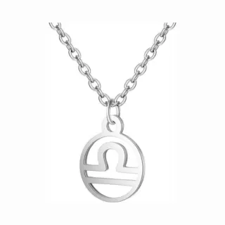 Amodi 24/7 Jewelry Collection Weegschaal Ketting - Cirkel - Sterrenbeeld - Horoscoop - Zilverkleurig
