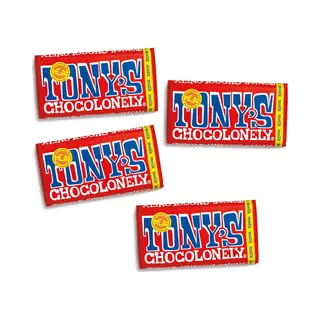 Tony's Chocolonely Melk Chocolade Reep - 4 X 180 Gram Chocola