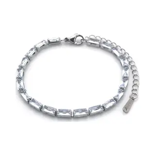MustHaves Armband Voor Vrouwen - Zilver – 21cm – Verstelbaar – Strass