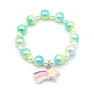 MustHaves Kralenarmband - Elastiek - Vallende Ster - Parels - Multicolor - Kinderen - Bijoux - Meisjes - Unisex - Cadeautje - Accessoire
