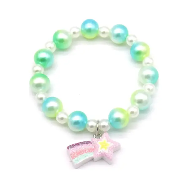 MustHaves Kralenarmband - Elastiek - Vallende Ster - Parels - Multicolor - Kinderen - Bijoux - Meisjes - Unisex - Cadeautje - Accessoire thumbnail