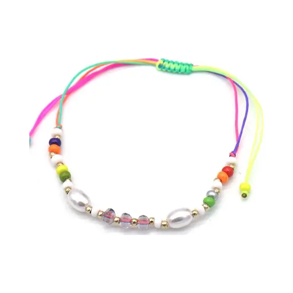 MustHaves Armband Dames - Kralen En Parels - Lengte Verstelbaar - Multicolor thumbnail