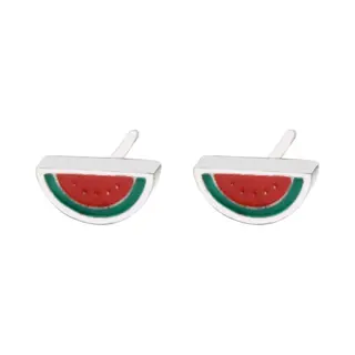 MustHaves Oorbellen Voor Kinderen - Watermeloen - Rvs - 8 Mm - Zilverkleurig