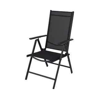 Pro Garden Tuinstoel/ Klapstoel / Vouwstoel/ Campingstoel - Inklapbaar - Zwart