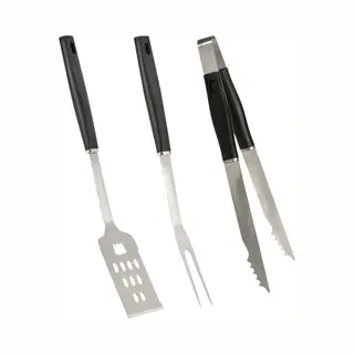 Bbq/barbecue Gereedschap - Set 3-delig - Rvs - Tang - Vork - Spatel