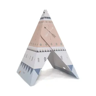 Eve kids Tipi Speeltent Karton - Tipi Tent Kinderen - Voor Jongens En Meisjes - Wigwam Speeltent - Duurzaam Karton - Blauw