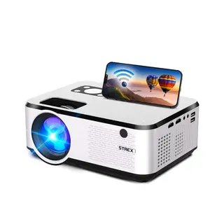 Strex Beamer - Input Tot Full Hd - 7000 Lumen - Streamen Vanaf Je Telefoon Met WiFi - Mini Beamer