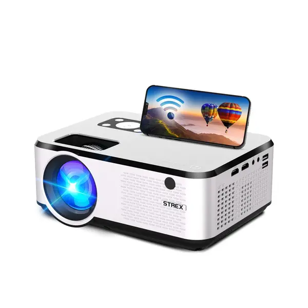 Strex Beamer - Input Tot Full Hd - 7000 Lumen - Streamen Vanaf Je Telefoon Met WiFi - Mini Beamer thumbnail