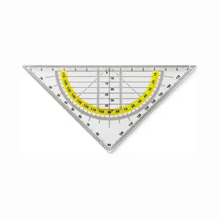 Professor Q - Geodriehoek - Geodriehoek Flexibel - Geodriehoek Onbreekbaar - Schoolspullen
