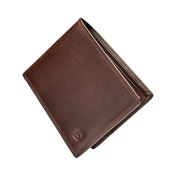 Serasar | Leder Geldbeutel Männer Mit Rfid Schutz | Braunes Nappaleder | 12 Kartenfächer | Exklusive Geschenkschachtel | Tolle Geschenkidee | thumbnail