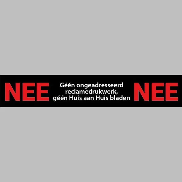Nee Nee Sticker Brievenbus - 140 X 25 Mm thumbnail