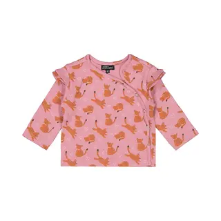 4PRESIDENT Newborn T-shirt - Leopard Aop - Maat 62 - Baby T-shirts - Newborn Kleding
