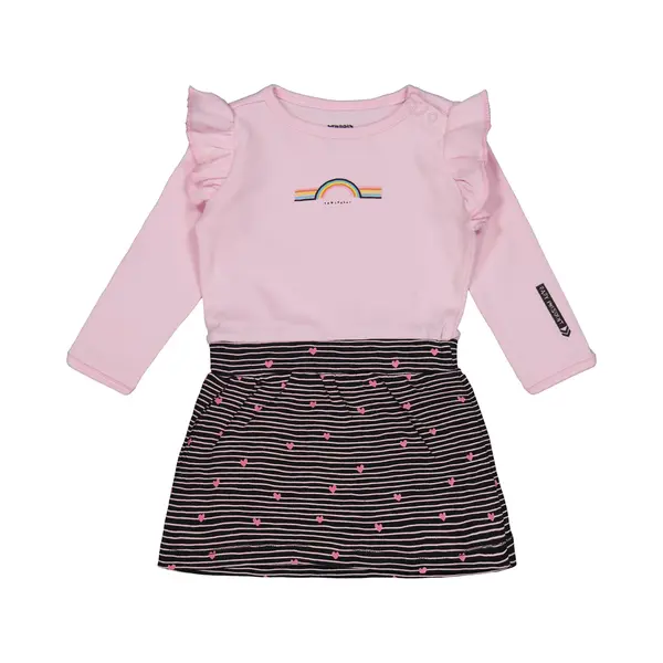 4PRESIDENT Meisjes Jurk - Stripe Aop Black - Maat 80 - Meisjes Jurken thumbnail