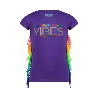 4PRESIDENT T-shirt Meisjes - Deep Blue - Maat 128 - Meiden Shirt