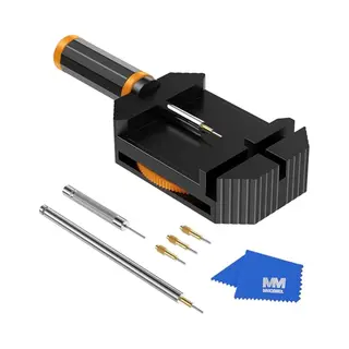 Mmobiel Uhrenarmband-Verbindungsstift-Entferner, Reparatur-Werkzeug-Set Für Uhrmacher Mit Stiften, Federschieber, Stahlstanzer, Schwarz, Modern