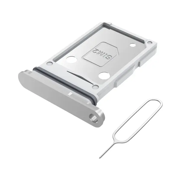 Mmobiel Dual Simkaart Houder Geschikt Voor Samsung Galaxy S25 Edge – Sim Card Tray - Dubbele Simkaarthouder Vervanging - Incl. Sim Pin En thumbnail