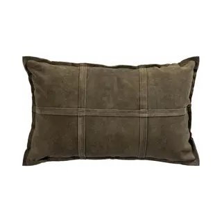 Ptmd Collection Ptmd Sierkussen Cobie - 60x8x40 Cm - Suede - Groen