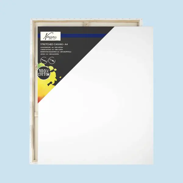 Nassau Fine Art Schildersdoeken Set 12pcs - Formaat 21x29.7 Cm - Voorraadverpakking Voor Creatieve Projecten - Acrylverf - Olieverf - Aquarelverf - Hoge Kwaliteit thumbnail