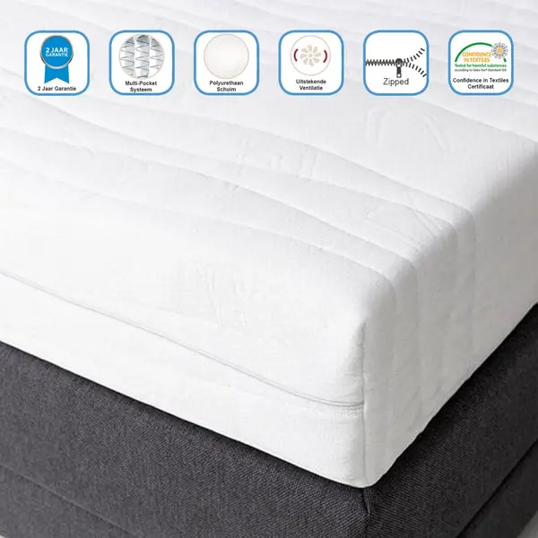 Mörgenn Matras Martinez - Pocketvering - 7 Luxe Comfortzones - Anti-allergisch - Matras 160x220 Cm thumbnail