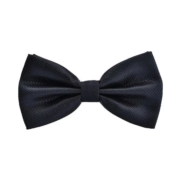 Fako Fashion® - Vlinderstrik - Vlinderdas - Strik - Kleine Ruit - 12cm - Zwart thumbnail