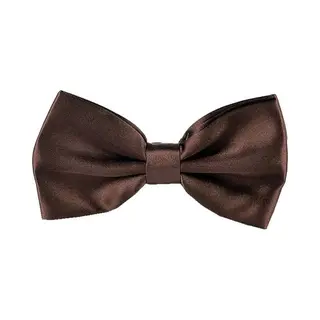 Fako Fashion® - Vlinderstrik - Vlinderdas - Satijn - 12.5cm - Donkerbruin