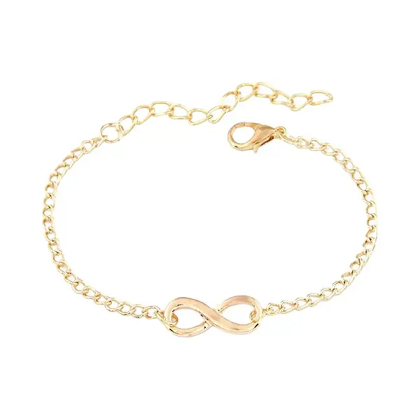 Fako Bijoux® - Armband - Infinity - 17-21cm - Goudkleurig thumbnail