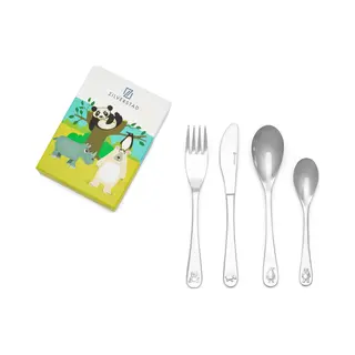 Zilverstad - Kinderbestek 4-delig Wildlife Rvs 18/10