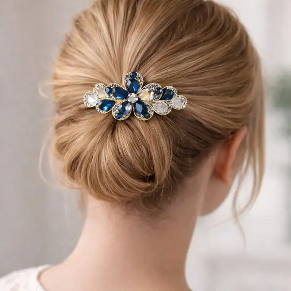 Hairmusthaves Haarklem | Haarclip | Haarspeld | Haarklemmen | Dames | Haarspelden | Haar Patentspeld | Haarklemmen | Groot | Haarsieraad | Haar Accessoires | Bloem thumbnail