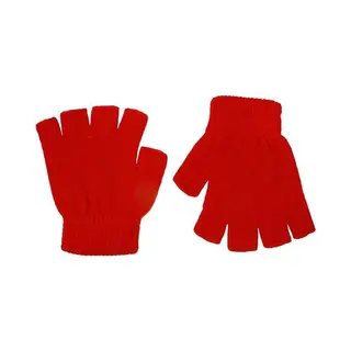 Rode Vingerloze Handschoenen | Maat One Size Fits All