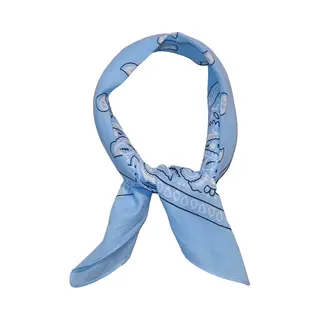 Bandana / Kleine Sjaal Baby Blauw - Wit