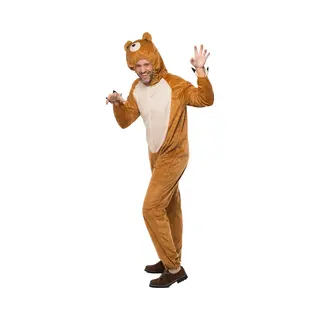 Partychimp Onesie Beer Kostuum Berenpak Mascotte Verkleedpak Beer Halloween Kostuum Volwassenen Horror Beer Carnavalskleding Heren Carnavalskleding