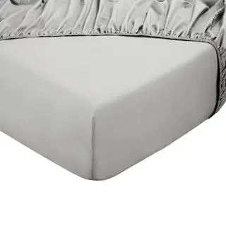 DoubleDry Hoeslaken - Tweepersoons 140x200 Cm - 100% Natuurlijk Katoen - Zacht Ademend Licht Grijs