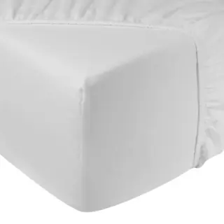 DoubleDry Flanellen Hoeslaken 100% Zacht Katoen Dubbel 180 X 200 Cm Elastiek Rondom Wit
