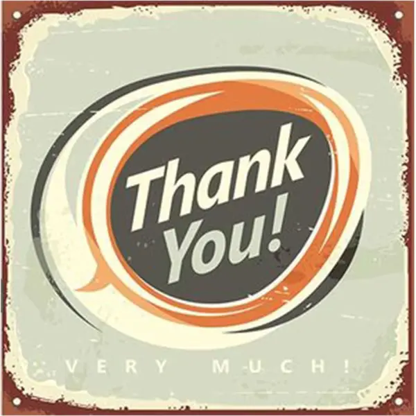 Retro Wenskaart Thank You! Very Much! thumbnail