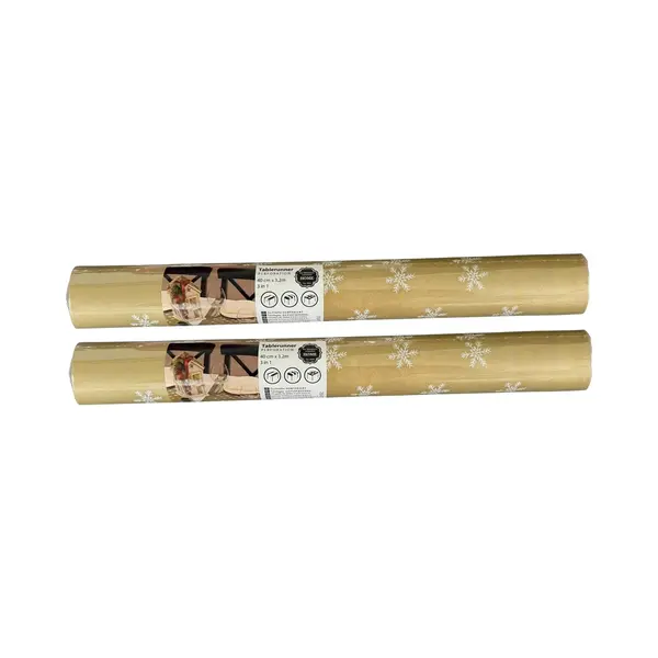 Glopoll 2 Rollen Airlaid Kerst Tafelloper 3-in-1 Met Scheurlijn Om De 40 Cm – 40 X 320 Cm – Kerstmotief – Tafelloper, Placemats & Tête-à-Tête – thumbnail